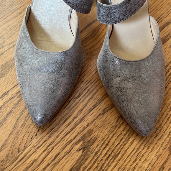 Paul Green neutral gold taupe metallic D’Orsay pumps high heels - Picture 5 of 10